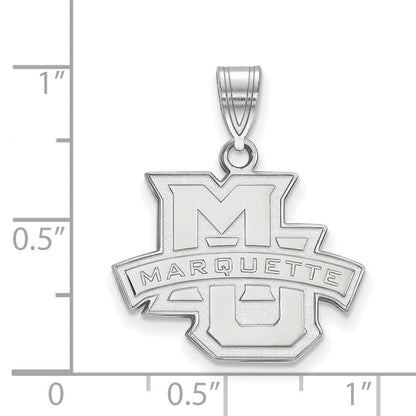 10K Weißgold Logoart Marquette University Mittel Anhänger