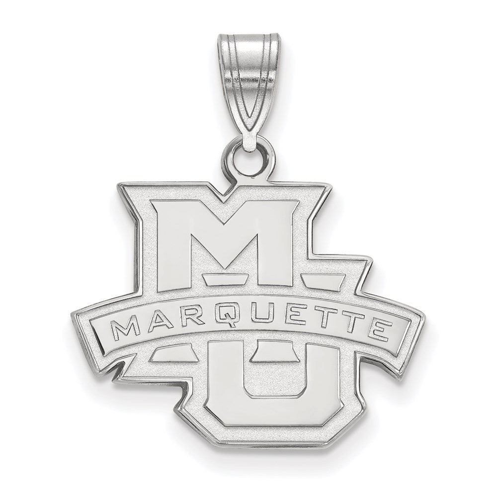 10K Weißgold Logoart Marquette University Mittel Anhänger
