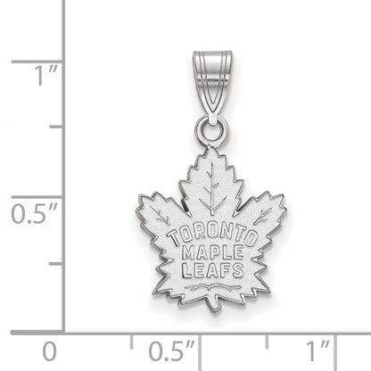 10K Weißgold Nhl Logoart Toronto Maple Leafs Mittel Anhänger