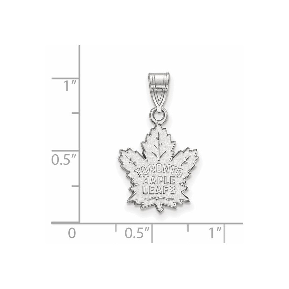 Sterlingsilber Rhodiniert Nhl Logoart Toronto Maple Leafs Mittel Anhänger