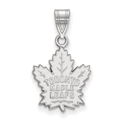 Sterlingsilber Rhodiniert Nhl Logoart Toronto Maple Leafs Mittel Anhänger