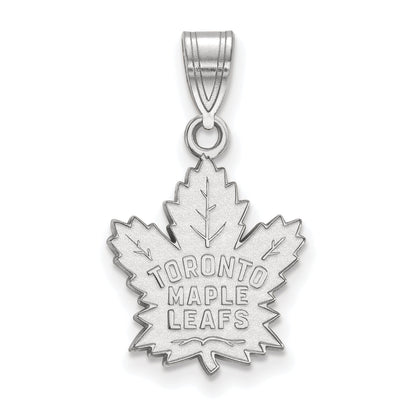 10K Weißgold Nhl Logoart Toronto Maple Leafs Mittel Anhänger