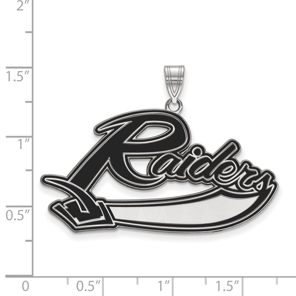 Sterlingsilber Rhodiniert Logoart Mt Union College Raiders Extra Groß Emailliert Anhänger