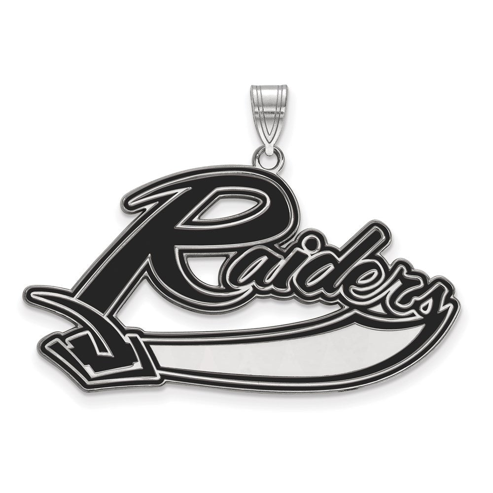 Sterlingsilber Rhodiniert Logoart Mt Union College Raiders Extra Groß Emailliert Anhänger
