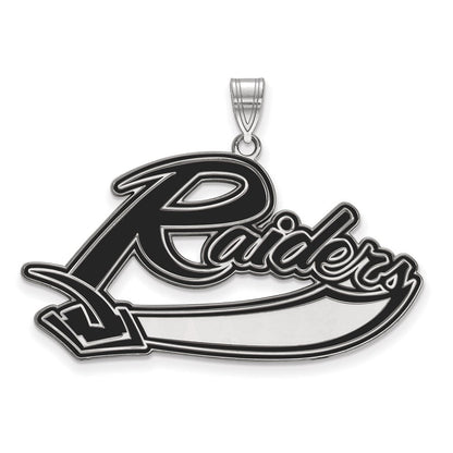 Sterlingsilber Rhodiniert Logoart Mt Union College Raiders Extra Groß Emailliert Anhänger