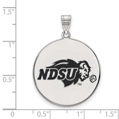 Sterlingsilber Rhodiniert Logoart North Dakota State University Extra Groß Emailliert Plättchen Anhänger