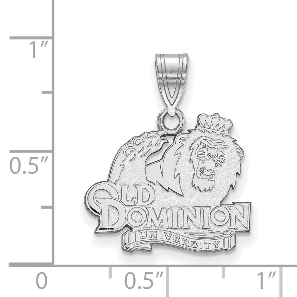 Sterlingsilber Rhodiniert Logoart Old Dominion University Mittel Anhänger