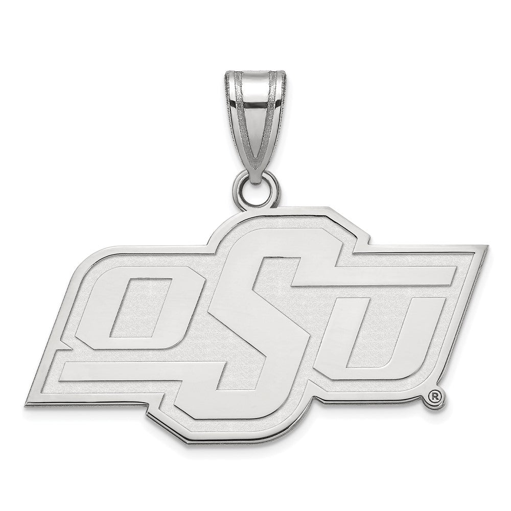 Sterlingsilber Rhodiniert Logoart Oklahoma State University O S U Mittel Anhänger