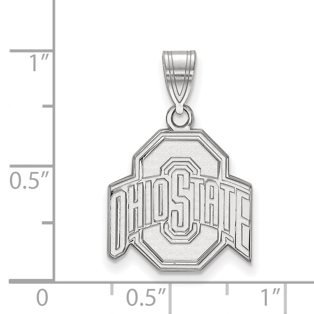 Sterlingsilber Rhodiniert Logoart The Ohio State University Mittel Anhänger