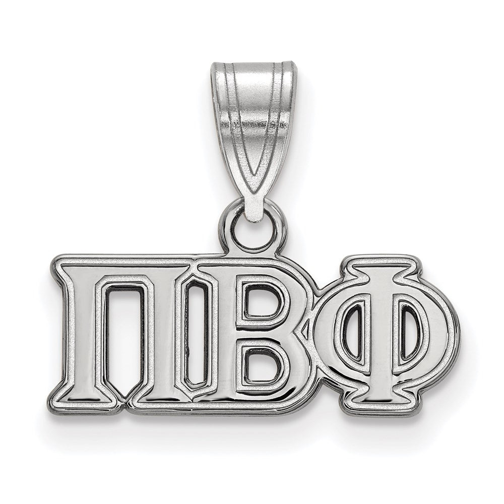 Sterlingsilber Rhodiniert Logoart Pi Beta Phi Sorority Greek Buchstaben Mittel Anhänger