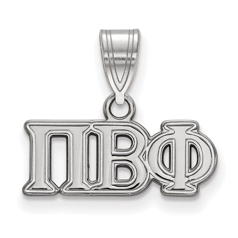 Sterlingsilber Rhodiniert Logoart Pi Beta Phi Sorority Greek Buchstaben Mittel Anhänger