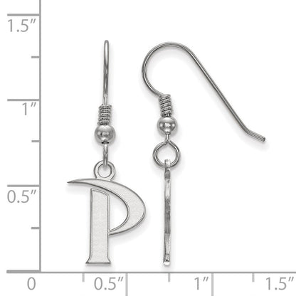 Sterlingsilber Rhodiniert Logoart Pepperdine University Buchstabe P Klein Hängend Draht Ohrringe