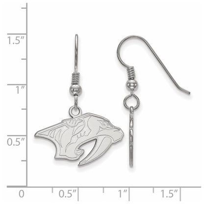 Sterlingsilber Rhodiniert Nhl Logoart Nashville Predators Klein Ohrhänger