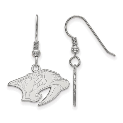 Sterlingsilber Rhodiniert Nhl Logoart Nashville Predators Klein Ohrhänger