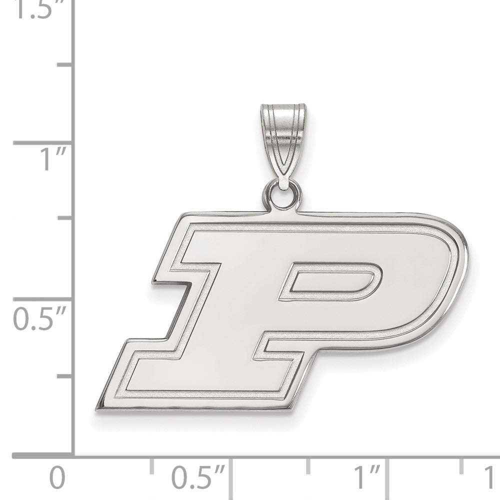 10K Weißgold Logoart Purdue University Buchstabe P Mittel Anhänger