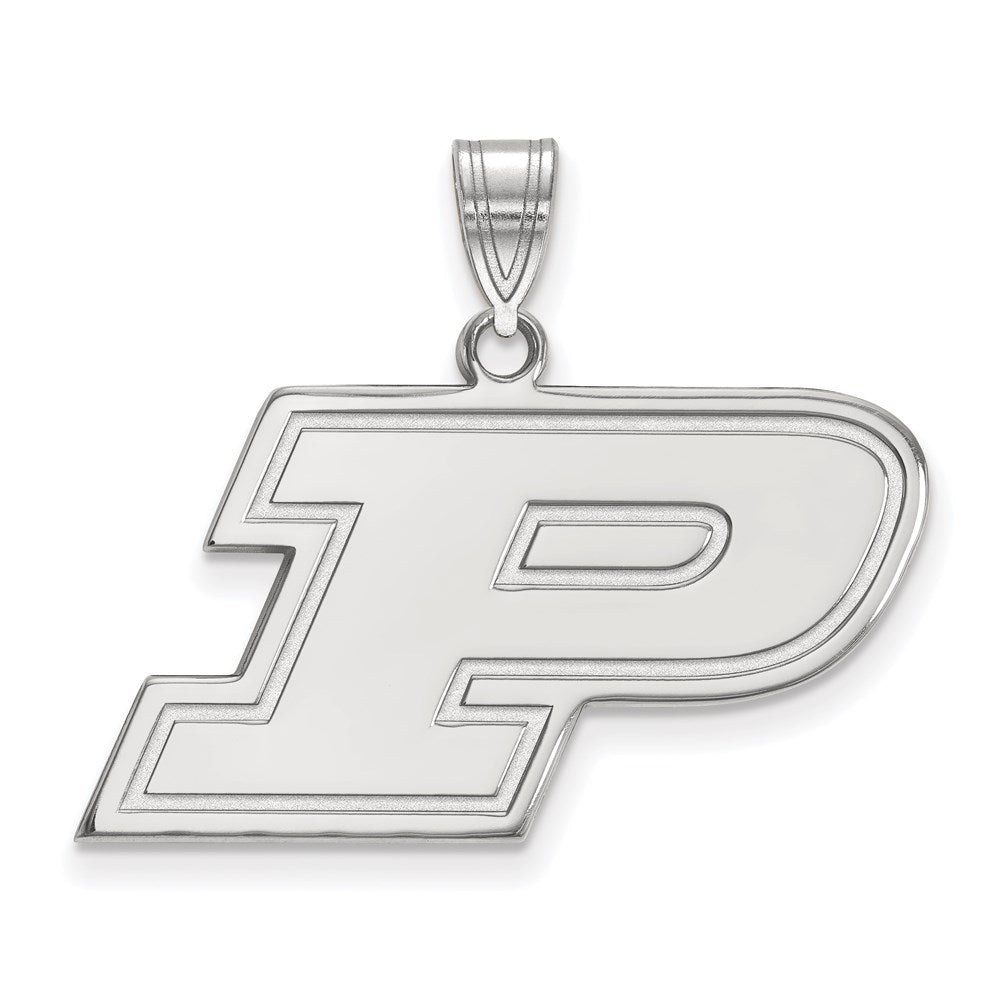 10K Weißgold Logoart Purdue University Buchstabe P Mittel Anhänger