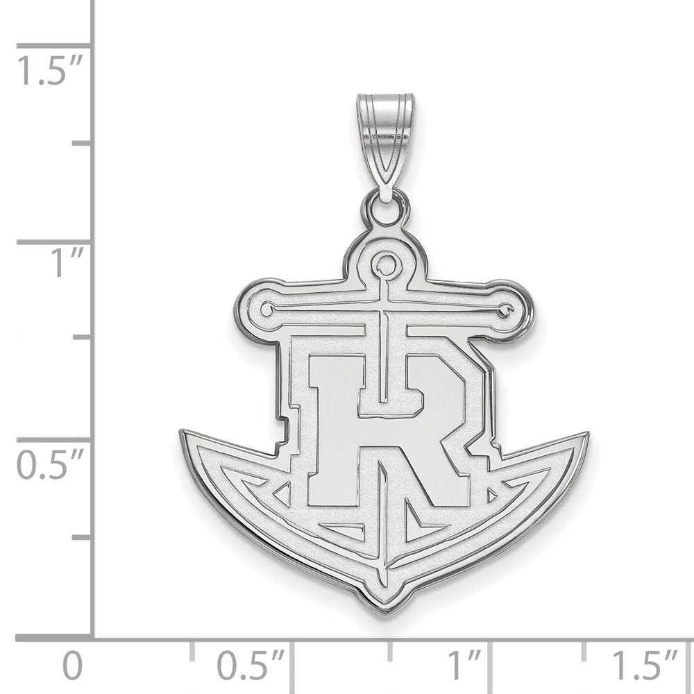 Sterlingsilber Rhodiniert Logoart Rollins College Anker Extra Groß Anhänger