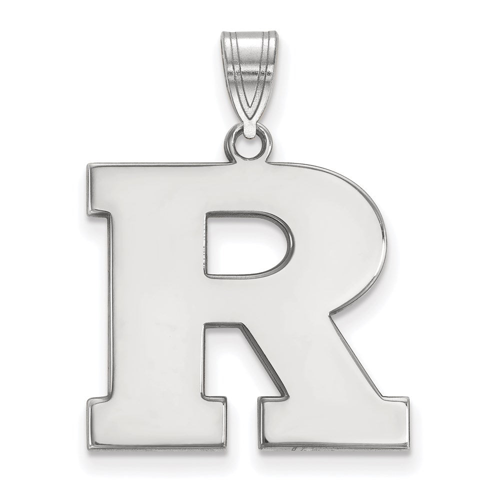 Sterlingsilber Rhodiniert Logoart Rutgers University Buchstabe R Groß Anhänger
