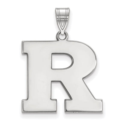Sterlingsilber Rhodiniert Logoart Rutgers University Buchstabe R Groß Anhänger