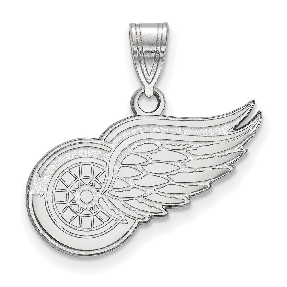 Sterlingsilber Rhodiniert Nhl Logoart Detroit Rot Flügel Mittel Anhänger