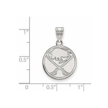 Sterlingsilber Rhodiniert Nhl Logoart Buffalo Sabres Mittel Anhänger