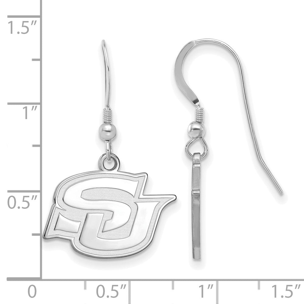 Sterlingsilber Rhodiniert Logoart Southern University Jaguars Klein Hängend Draht Ohrringe