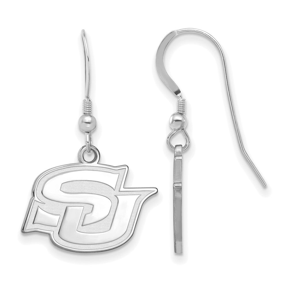 Sterlingsilber Rhodiniert Logoart Southern University Jaguars Klein Hängend Draht Ohrringe
