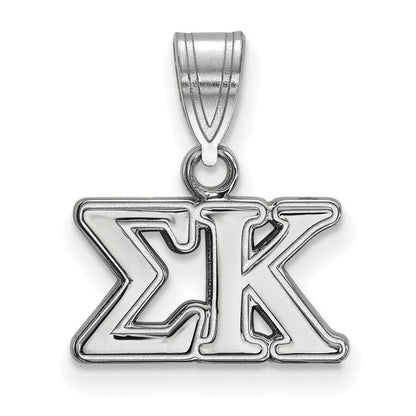 Sterlingsilber Rhodiniert Logoart Sigma Kappa Sorority Greek Buchstaben Mittel Anhänger