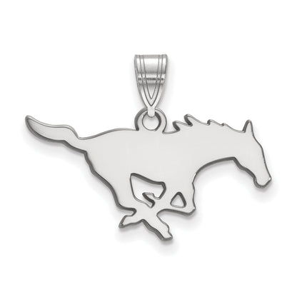 Sterlingsilber Rhodiniert Logoart Southern Methodist University Mustang Mittel Anhänger