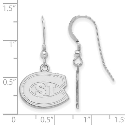Sterlingsilber Rhodiniert Logoart St. Cloud State University Klein Hängend Draht Ohrringe