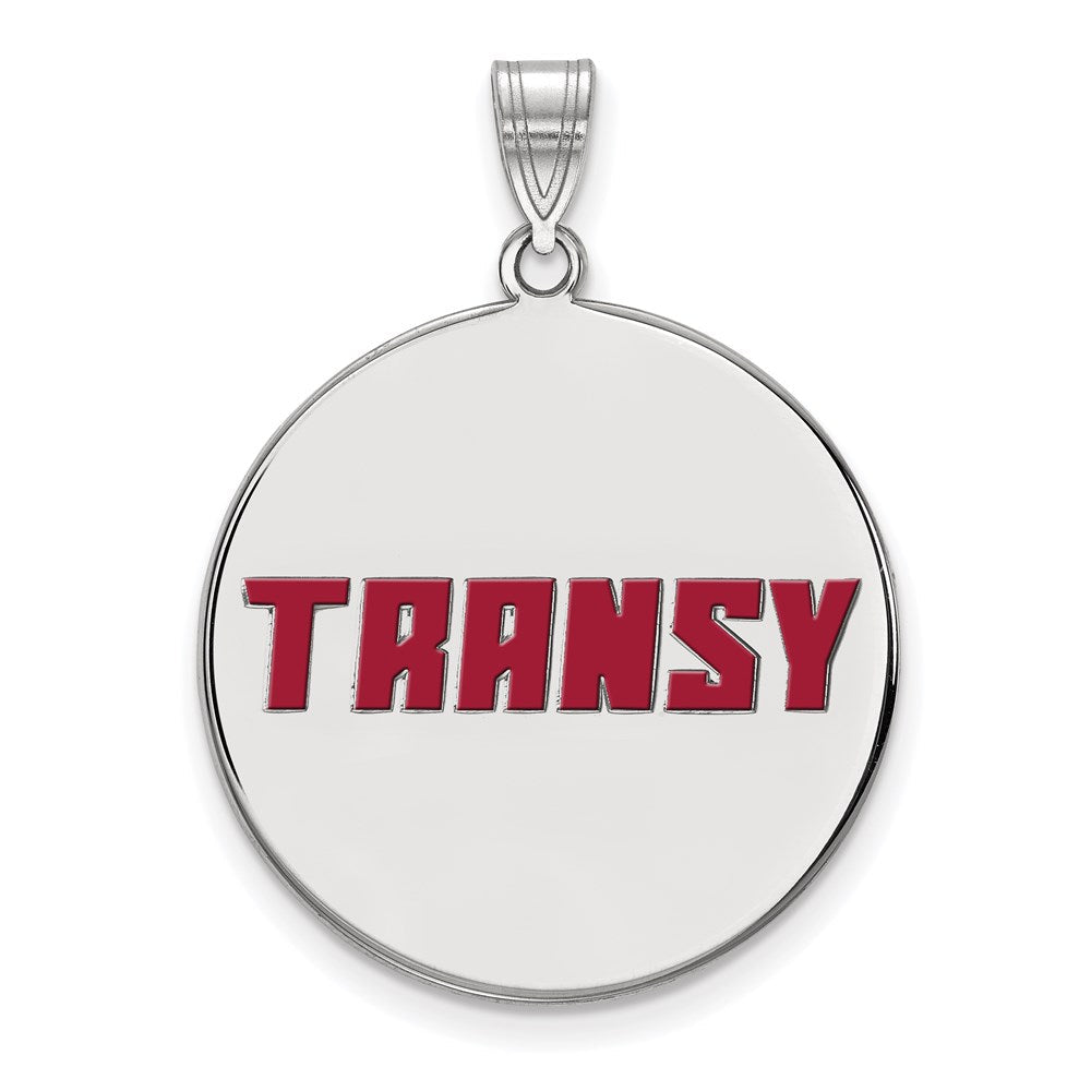 Sterlingsilber Rhodiniert Logoart Transylvania University Extra Groß Emailliert Plättchen Anhänger