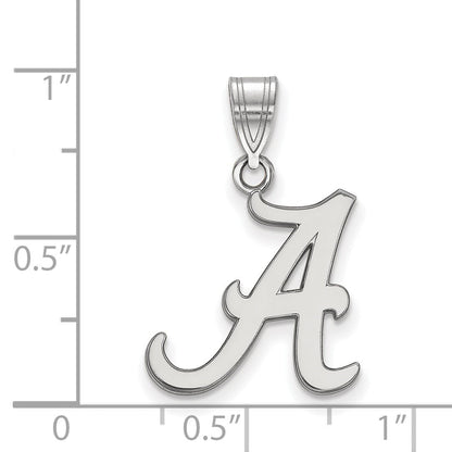 Sterlingsilber Rhodiniert Logoart University Of Alabama Buchstabe A Mittel Anhänger