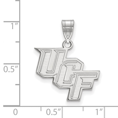 Sterlingsilber Rhodiniert Logoart University Of Central Florida U C F Mittel Anhänger