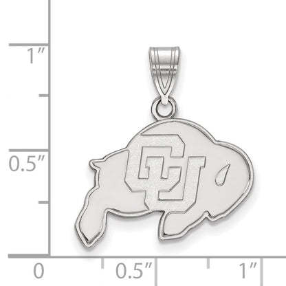 Sterlingsilber Rhodiniert Logoart University Of Colorado Buffalo Mittel Anhänger