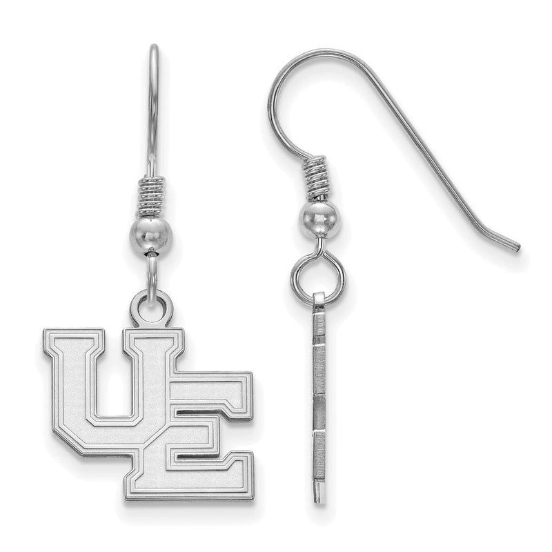 Sterlingsilber Rhodiniert Logoart University Of Evansville Lila Aces Klein Hängend Draht Ohrringe
