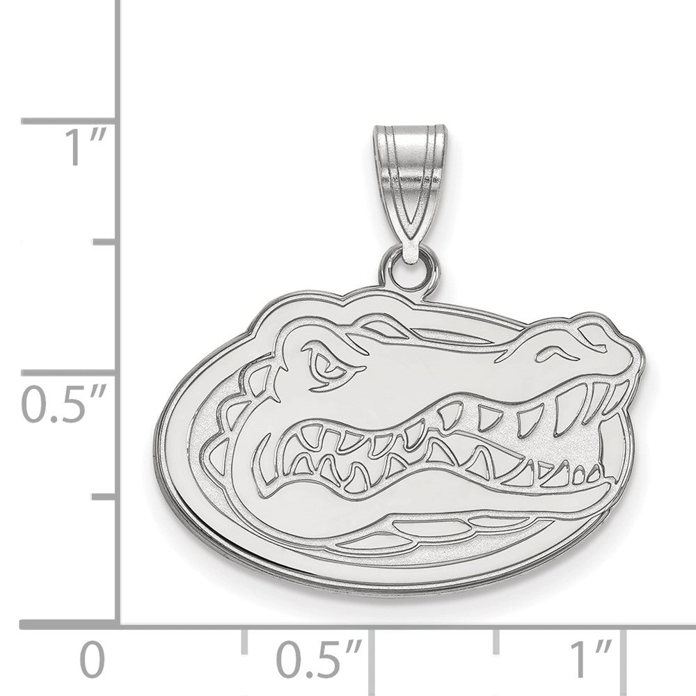 Sterlingsilber Rhodiniert Logoart University Of Florida Gator Mittel Anhänger