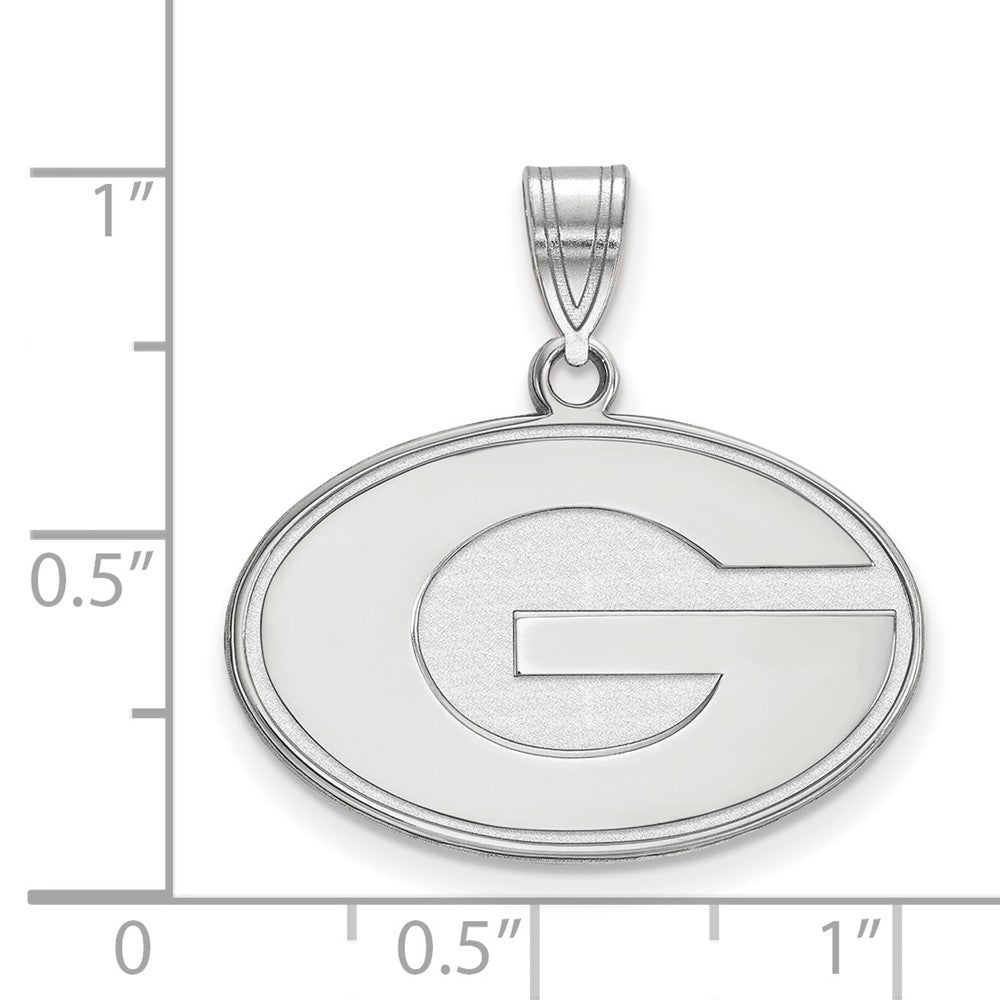 Sterlingsilber Rhodiniert Logoart University Of Georgia Buchstabe G Mittel Anhänger