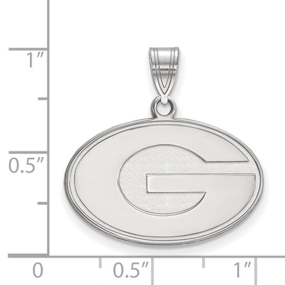 Sterlingsilber Rhodiniert Logoart University Of Georgia Buchstabe G Mittel Anhänger