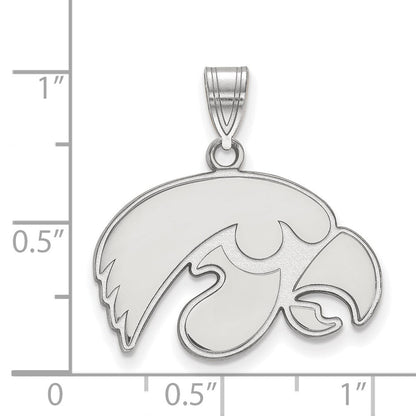 Sterlingsilber Rhodiniert Logoart University Of Iowa Hawk Mittel Anhänger