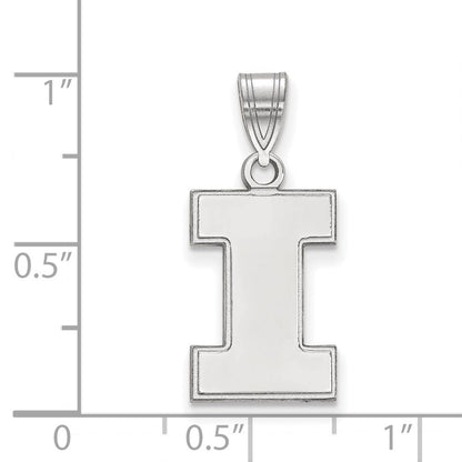 Sterlingsilber Rhodiniert Logoart University Of Illinois Buchstabe I Mittel Anhänger