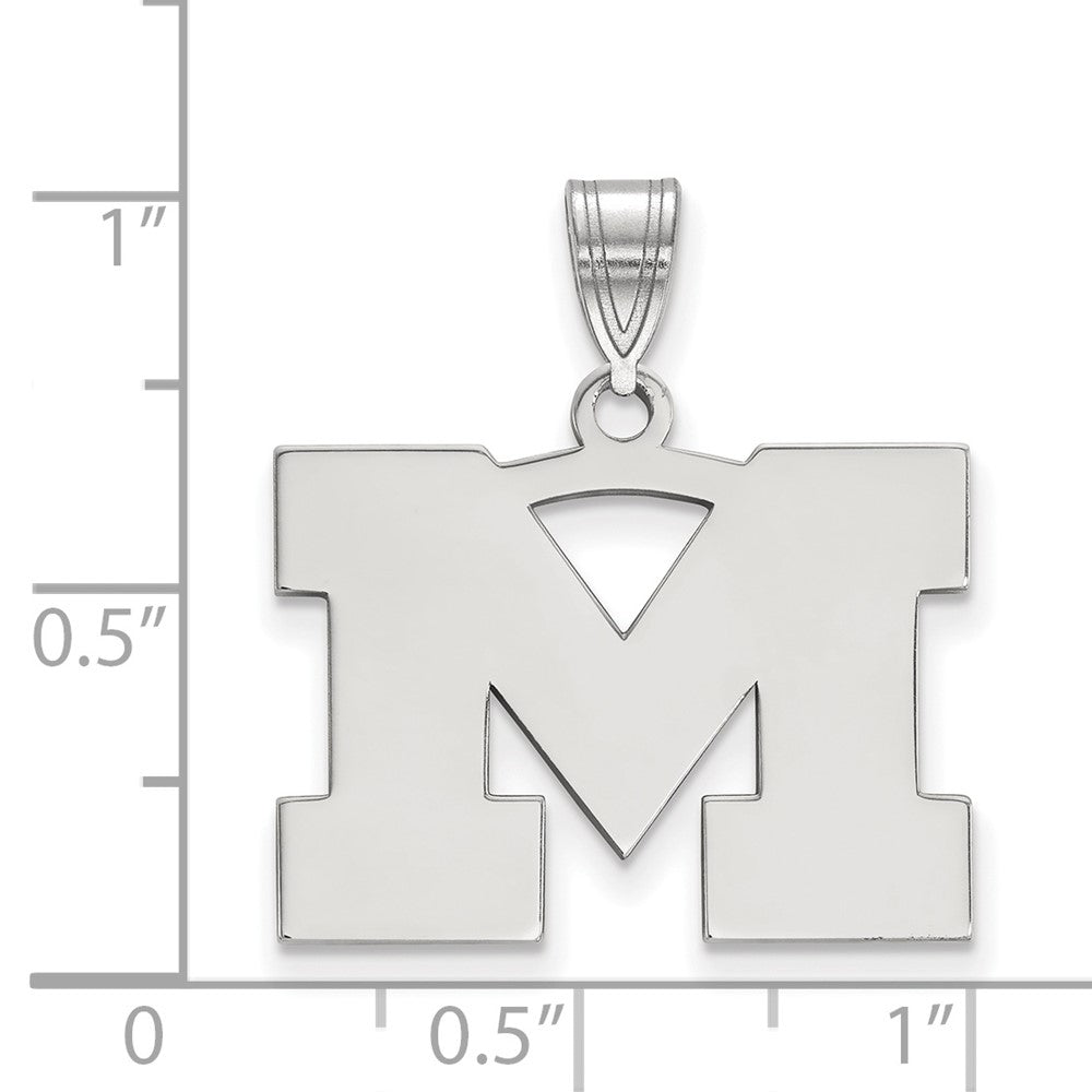 Sterlingsilber Rhodiniert Logoart University Of Michigan Buchstabe M Mittel Anhänger
