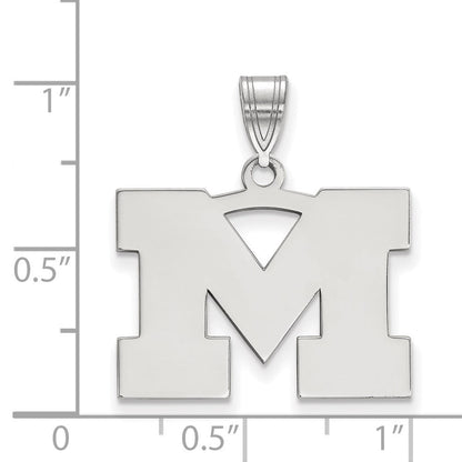 Sterlingsilber Rhodiniert Logoart University Of Michigan Buchstabe M Mittel Anhänger