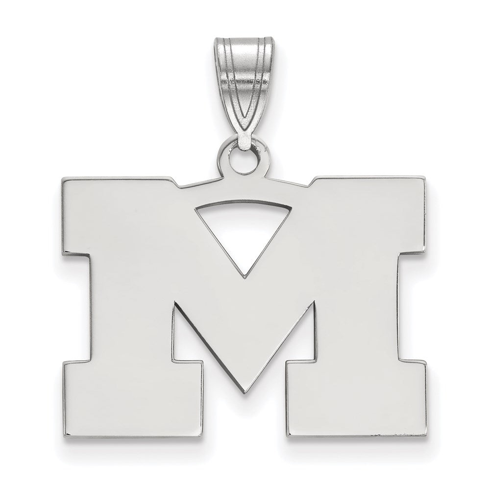 Sterlingsilber Rhodiniert Logoart University Of Michigan Buchstabe M Mittel Anhänger