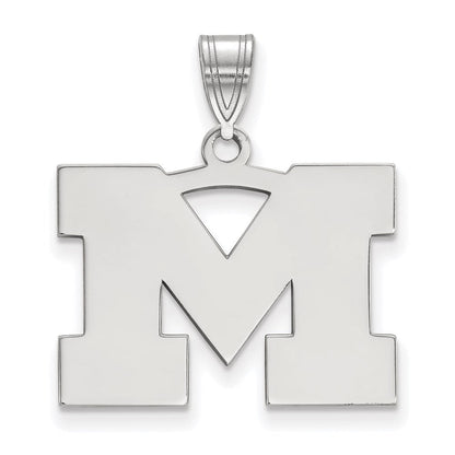 Sterlingsilber Rhodiniert Logoart University Of Michigan Buchstabe M Mittel Anhänger