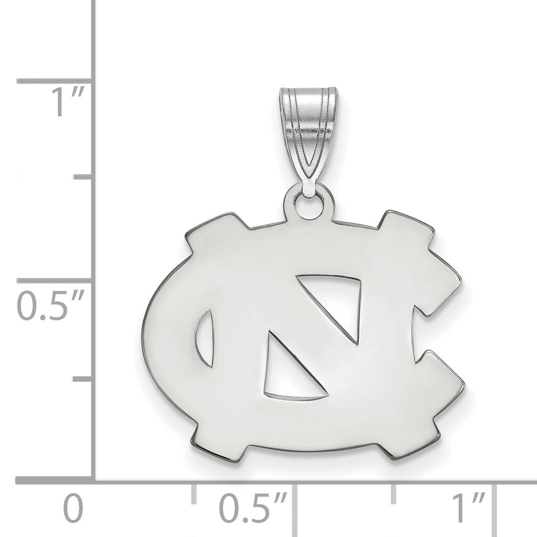 Sterlingsilber Rhodiniert Logoart University Of North Carolina N C Mittel Anhänger