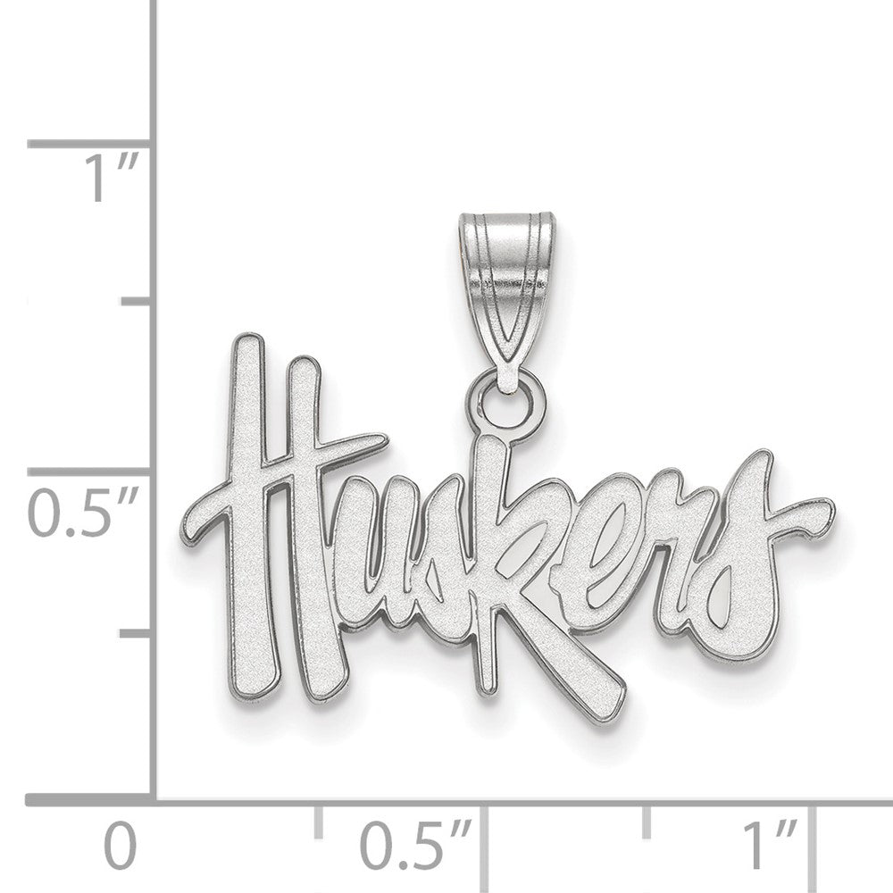 10K Weißgold Logoart University Of Nebraska Huskers Mittel Anhänger