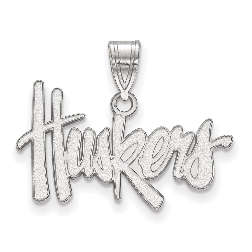 Sterlingsilber Rhodiniert Logoart University Of Nebraska Huskers Mittel Anhänger
