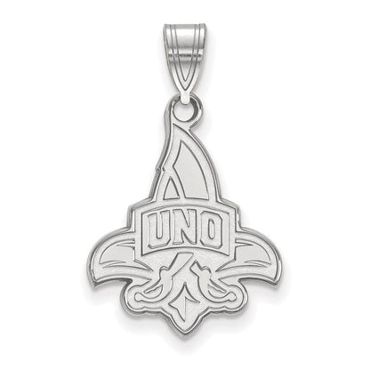 14K Weißgold Logoart University Of New Orleans U N O Groß Anhänger