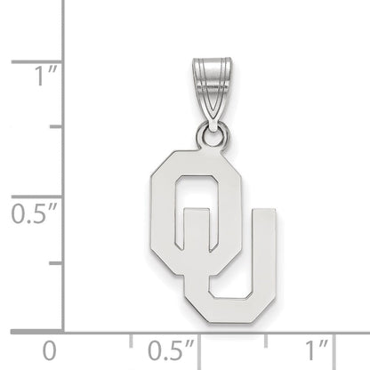 Sterlingsilber Rhodiniert Logoart University Of Oklahoma O U Mittel Anhänger
