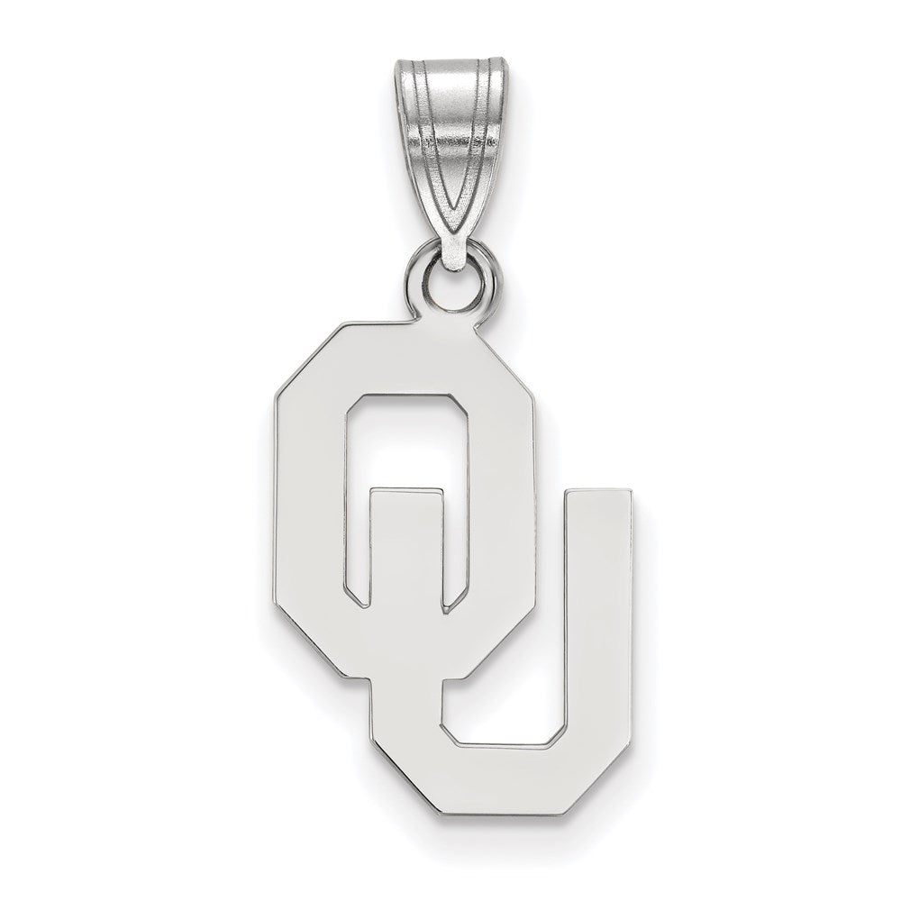 Sterlingsilber Rhodiniert Logoart University Of Oklahoma O U Mittel Anhänger